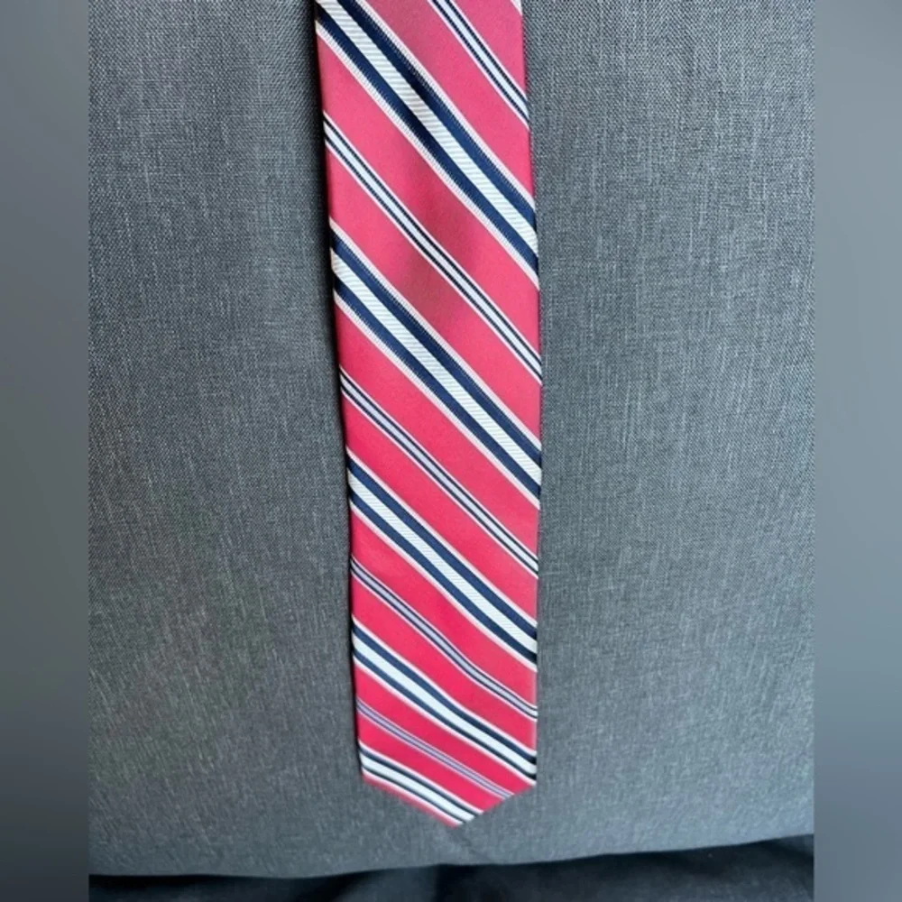 Nautica Blue and Red Plaid Silk Tie